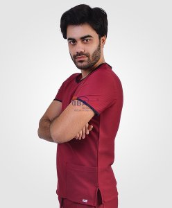 Comfort Sport V Yaka Spor Takım Bordo - XXL