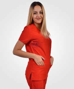 Comfort Sport V Yaka Spor Takım Kırmızı - XXL