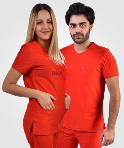 Comfort Sport V Yaka Spor Takım Kırmızı - XXL