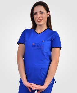 Comfort Sport V Yaka Spor Takım Saks Mavisi - 3XL