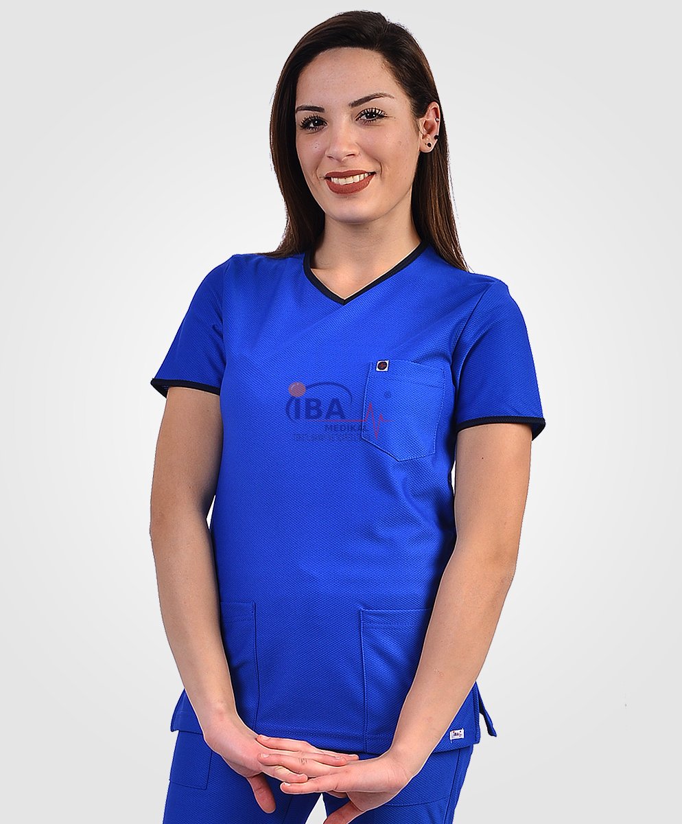 Comfort Sport V Yaka Spor Takım Saks Mavisi - XS