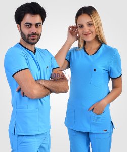 Comfort Sport V Yaka Spor Takım Turkuaz - XS