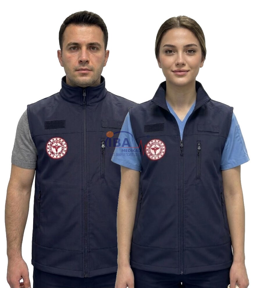Evde Sağlık Lacivert Yelek