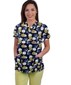 Eşek Ayıcık Terikoton Desenli Üst XS