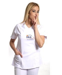 Çıtçıtlı Likralı Takım Beyaz - XL