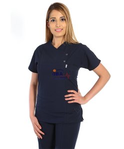 Çıtçıtlı Likralı Takım Lacivert - XXL