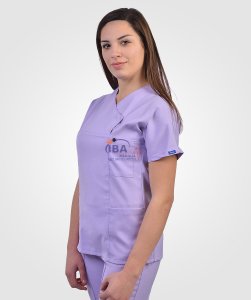 Çıtçıtlı Likralı Takım Lila - XL