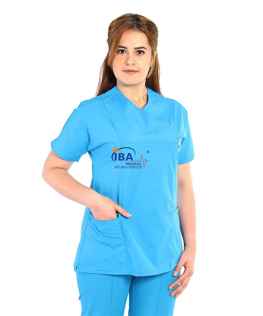 Çıtçıtlı Likralı Takım Turkuaz - XXS