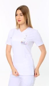 İ-Modern Çıtçıtlı Likralı Takım (Ribanalı) Beyaz - M