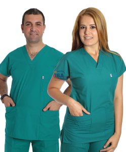 V Yaka Takım (Unisex) Ameliyathane Yeşili - XXL - 50/52 Beden